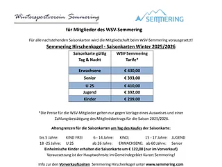 Info Saisonkartenpreise